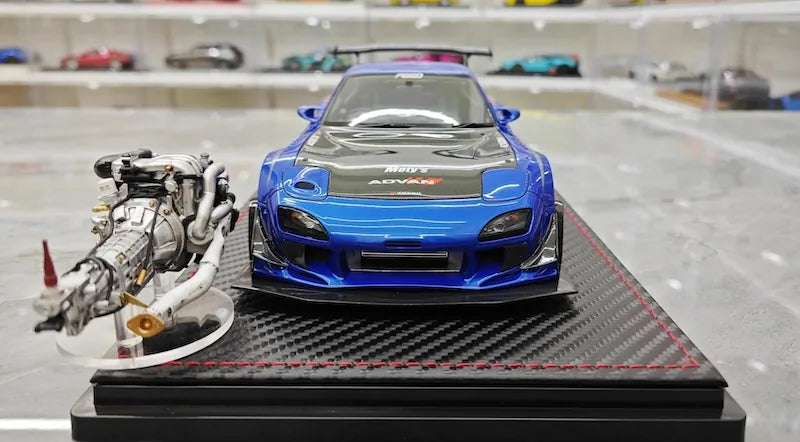 1:18 Mazda 1992 RX-7 Feed Afflux GT3 FD3S Die Cast Model Car