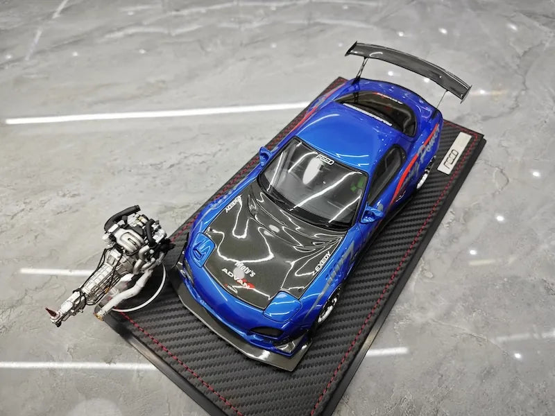 1:18 Mazda 1992 RX-7 Feed Afflux GT3 FD3S Die Cast Model Car