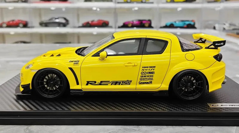 1:18 Mazda 2003 RX-8 RE Amemiya Yellow Die Cast Model Car