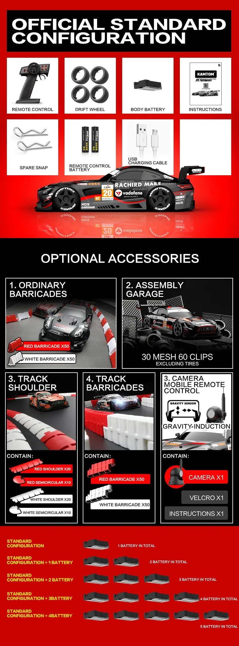 1:24 Scale Mercedes-AMG GT3 RC Racing Car RC Car