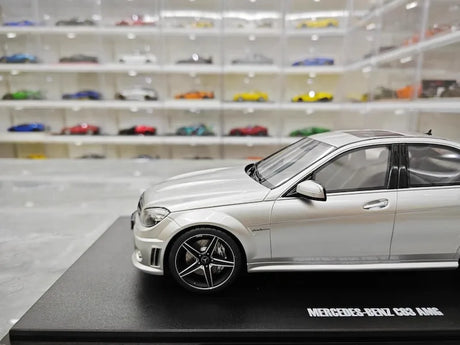 [GT Spirit] 1:18 Mercedes-Benz 2008 C63 AMG Silver Model Car Resin
