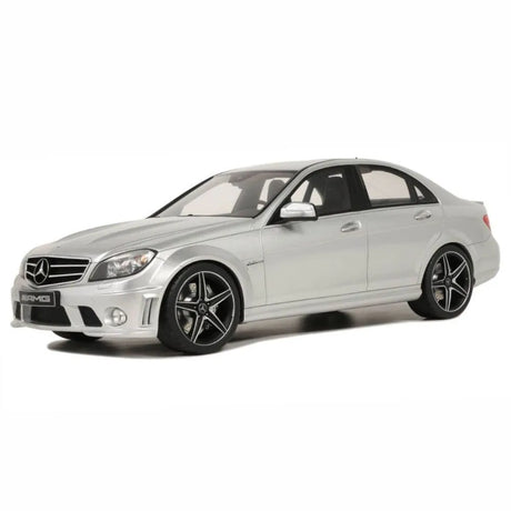 [GT Spirit] 1:18 Mercedes-Benz 2008 C63 AMG Silver Model Car Resin