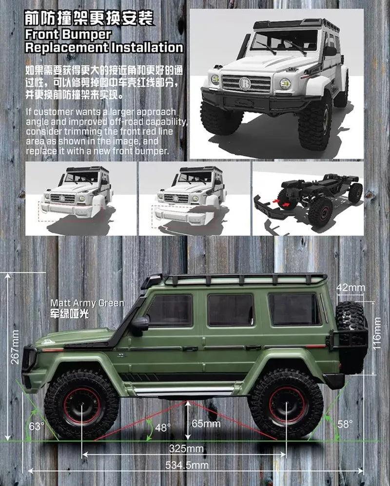 1:10 Mercedes-Benz G-Class AMG 4x4² RC Off-Road auto RC auto