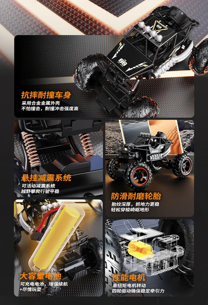 1:28 Scale Metal Climbing RC Car - Ultimate Off-Road Experience RC Car