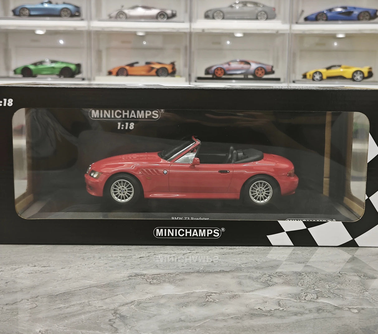 Minichamps BMW 1997 Z3 Roadster Red 1:18 – Resina da collezione in resina