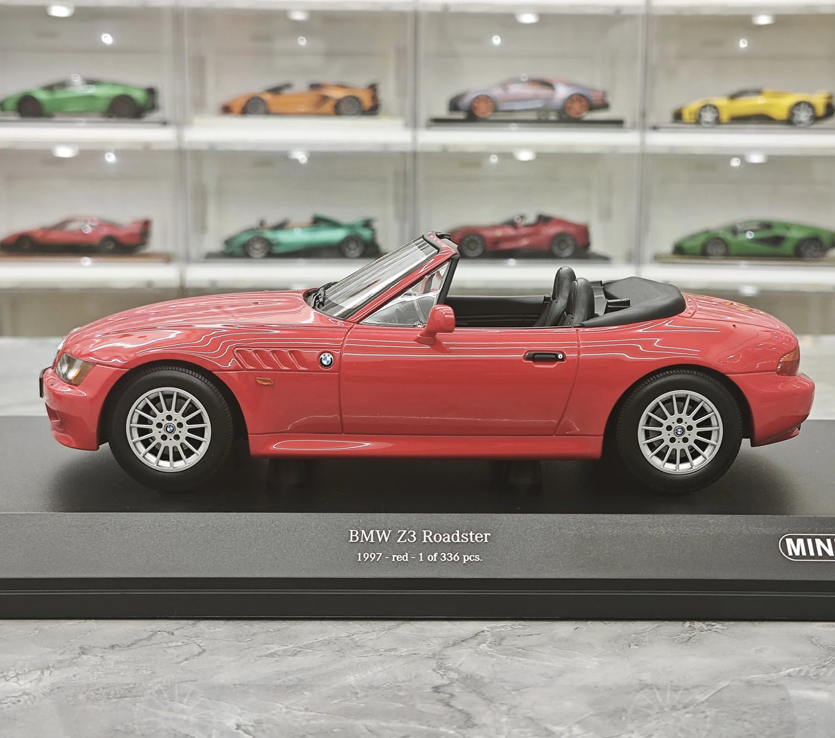 Minichamps BMW 1997 Z3 Roadster Red 1:18 – Resina da collezione in resina