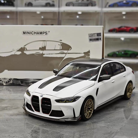 [Minichamps] 1:18 BMW 2023 G80 M3 CS valkoinen pienoismalli Die-Cast