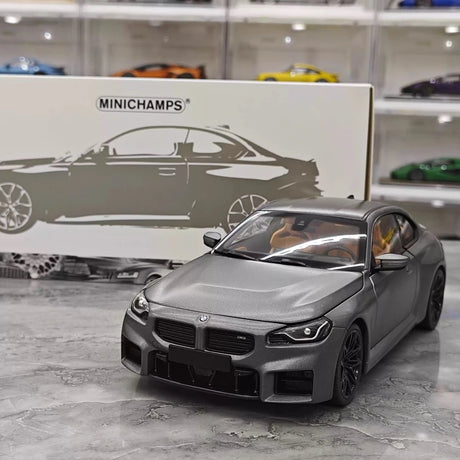 [Minichamps] 1:18 BMW 2023 G87 M2 harmaa pienoismalli Die-Cast