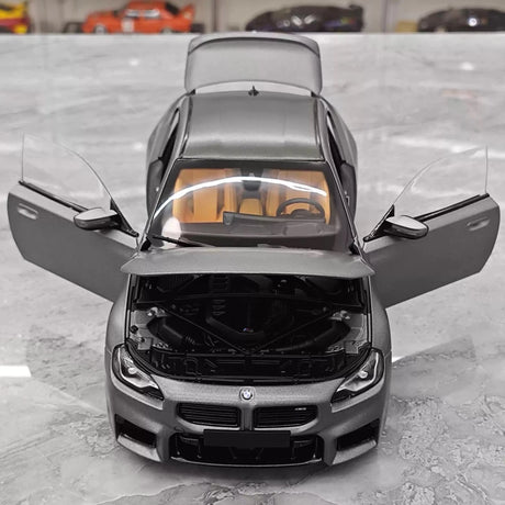 [Minichamps] 1:18 BMW 2023 G87 M2 harmaa pienoismalli Die-Cast