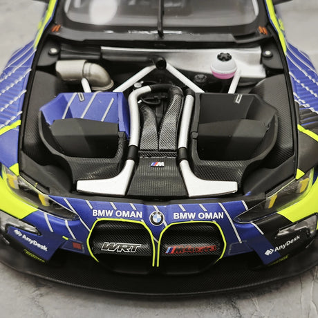 BMW 2025 M4 GT3 EVO Team WRT #46 1:18 modello da collezione Qatar pressofuso di 1812 km di Minichamps - vista 11