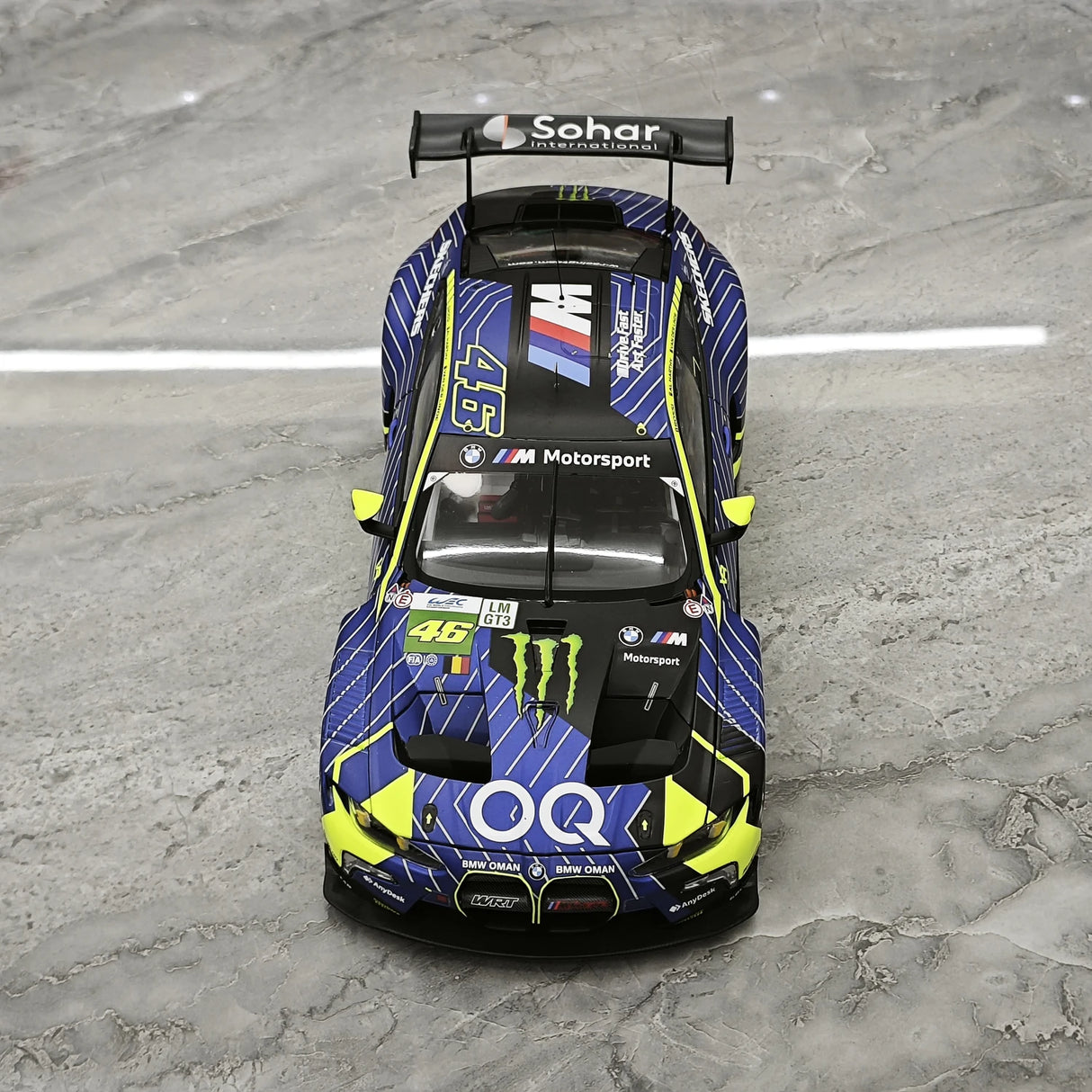 BMW 2025 M4 GT3 EVO Team WRT #46 1:18 modello da collezione Qatar pressofuso di 1812 km di Minichamps - vedi 2