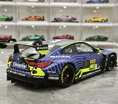 BMW 2025 M4 GT3 EVO Team WRT #46 1:18 modello da collezione Qatar pressofuso di 1812 km di Minichamps - vista 8