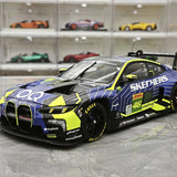 BMW 2025 M4 GT3 EVO Team WRT #46 1:18 Pole Position 6H modello da collezione Imola in metallo pressofuso di Minichamps - vista 3