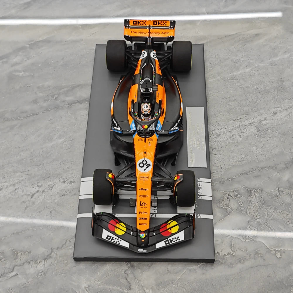 1:18 McLaren 2025 MCL39 #81 Monaco GP model car by Minichamps - view 2