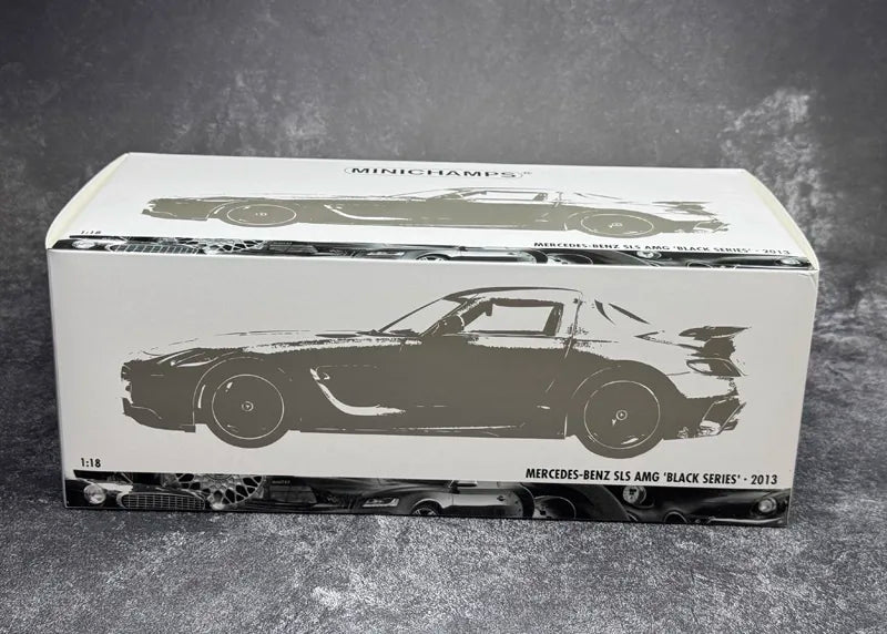 [Minichamps] 1:18 Mercedes-AMG 2013 SLS nero Series blu modellino di auto Die-Cast