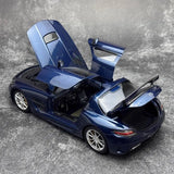 [Minichamps] 1:18 Mercedes-AMG 2013 SLS nero Series blu modellino di auto Die-Cast