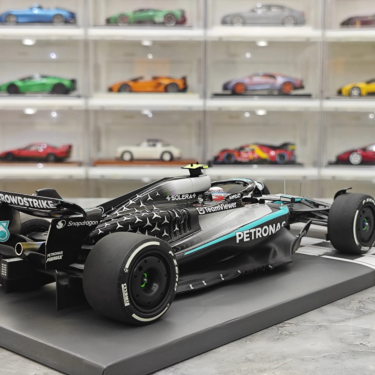1:18 Mercedes-AMG 2025 F1 W16 #12 캐나다 GP 안드레아 키미 안토넬리 Minichamps 제작 레진 모델 카 F1 - 뷰 8