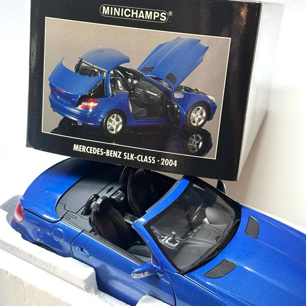 [Minichamps] 1:18 Mercedes-Benz 2004 SLK Class bleu voiture miniature Die-Cast