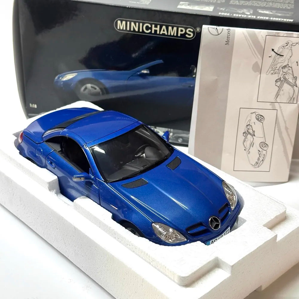 [Minichamps] 1:18 Mercedes-Benz 2004 SLK Class Blue Model Car Die-Cast