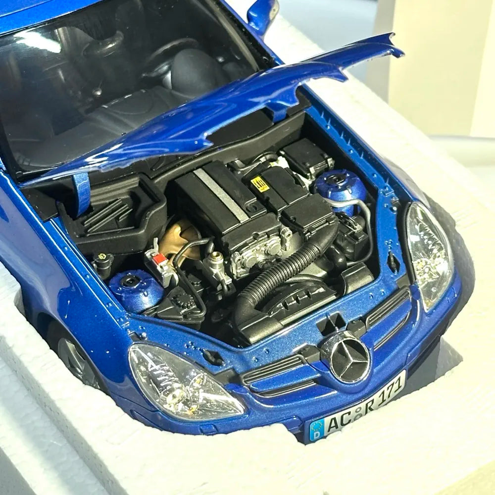 [Minichamps] 1:18 Mercedes-Benz 2004 SLK Class bleu voiture miniature Die-Cast