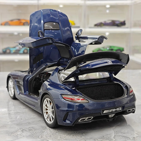 [Minichamps] 1:18 Mercedes-Benz 2010 SLS AMG Modello Mystic Blue Auto Pressofuso