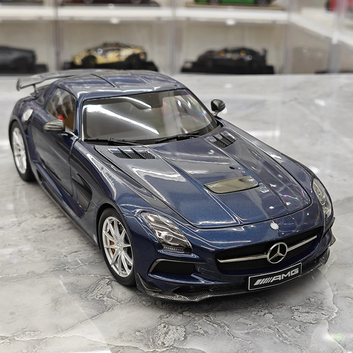 [Minichamps] 1:18 Mercedes-Benz 2010 SLS AMG Modello Mystic Blue Auto Pressofuso