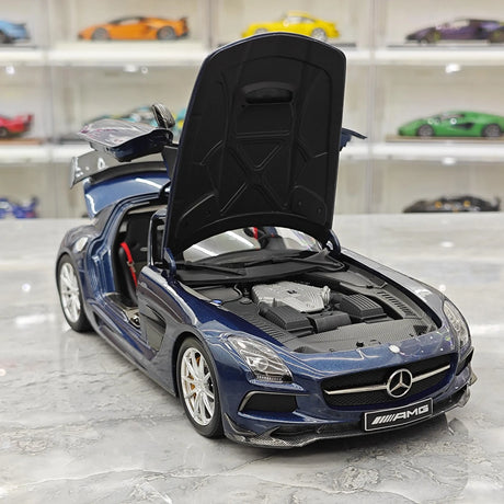 [Minichamps] 1:18 Mercedes-Benz 2010 SLS AMG Modello Mystic Blue Auto Pressofuso