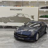 [Minichamps] 1:18 Mercedes-Benz 2010 SLS AMG Modello Mystic Blue Auto Pressofuso