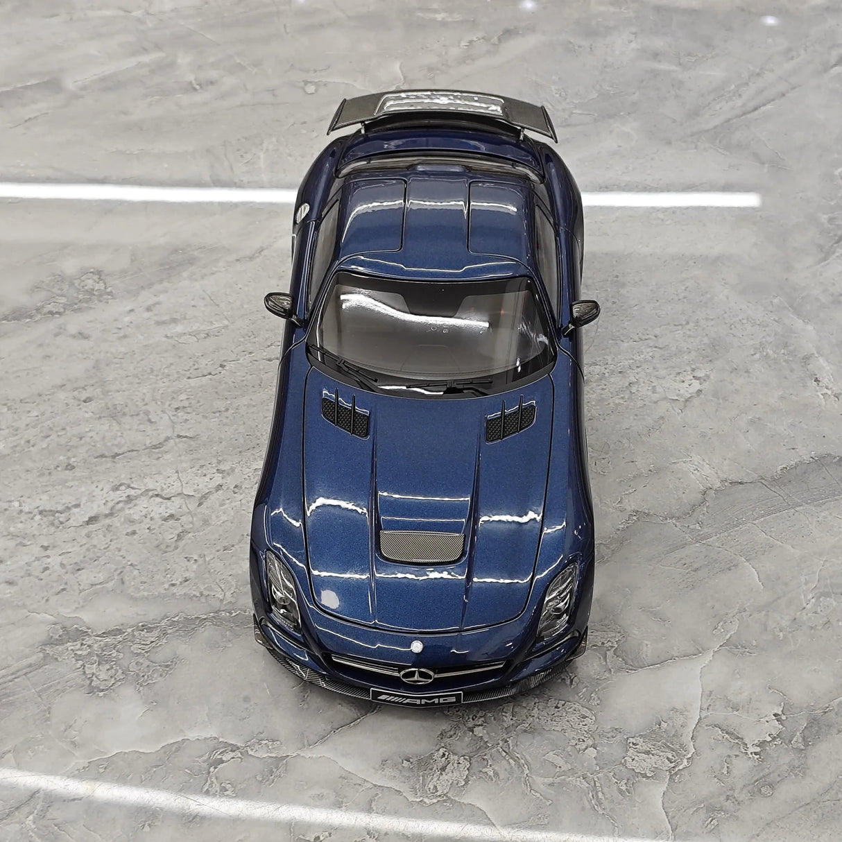 [Minichamps] 1:18 Mercedes-Benz 2010 SLS AMG Modello Mystic Blue Auto Pressofuso