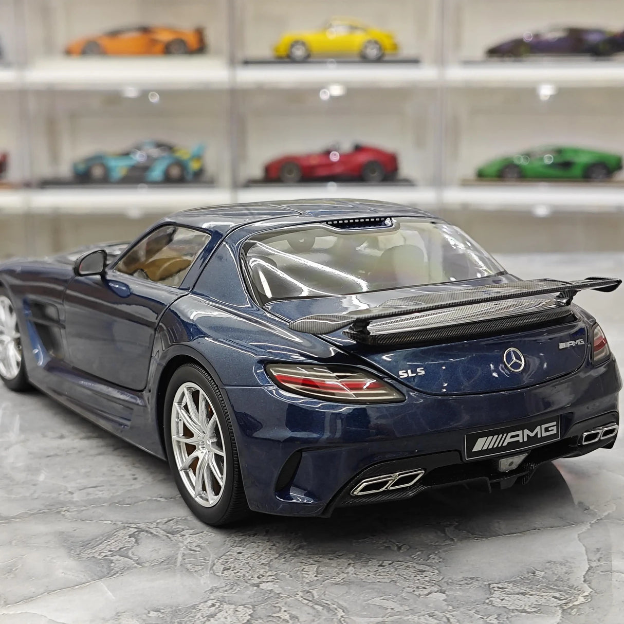 [Minichamps] 1:18 Mercedes-Benz 2010 SLS AMG Modello Mystic Blue Auto Pressofuso