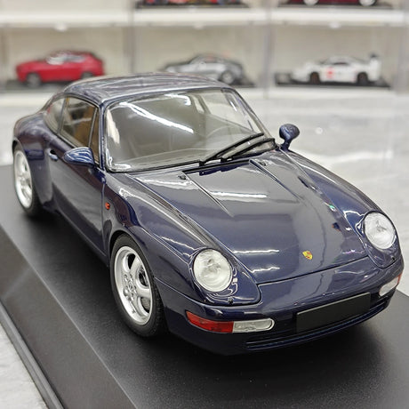 Minichamps Porsche 1993 911 993 Coupe Metallic azul 1:18 – modelo de coleção em metal fundido