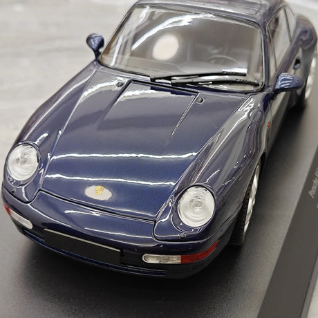 Minichamps Porsche 1993 911 993 Coupe Metallic azul 1:18 – modelo de coleção em metal fundido