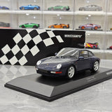 Minichamps Porsche 1993 911 993 Coupe Metallic azul 1:18 – modelo de coleção em metal fundido