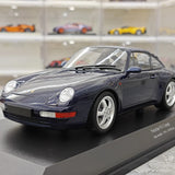 Minichamps Porsche 1993 911 993 Coupe Metallic azul 1:18 – modelo de coleção em metal fundido
