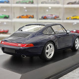 Minichamps Porsche 1993 911 993 Coupe Metallic azul 1:18 – modelo de coleção em metal fundido