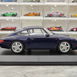 Minichamps Porsche 1993 911 993 Coupe Metallic azul 1:18 – modelo de coleção em metal fundido