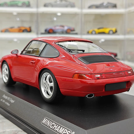 Minichamps Porsche 1993 911 993 Coupe vermelho 1:18 – modelo de coleção em metal fundido