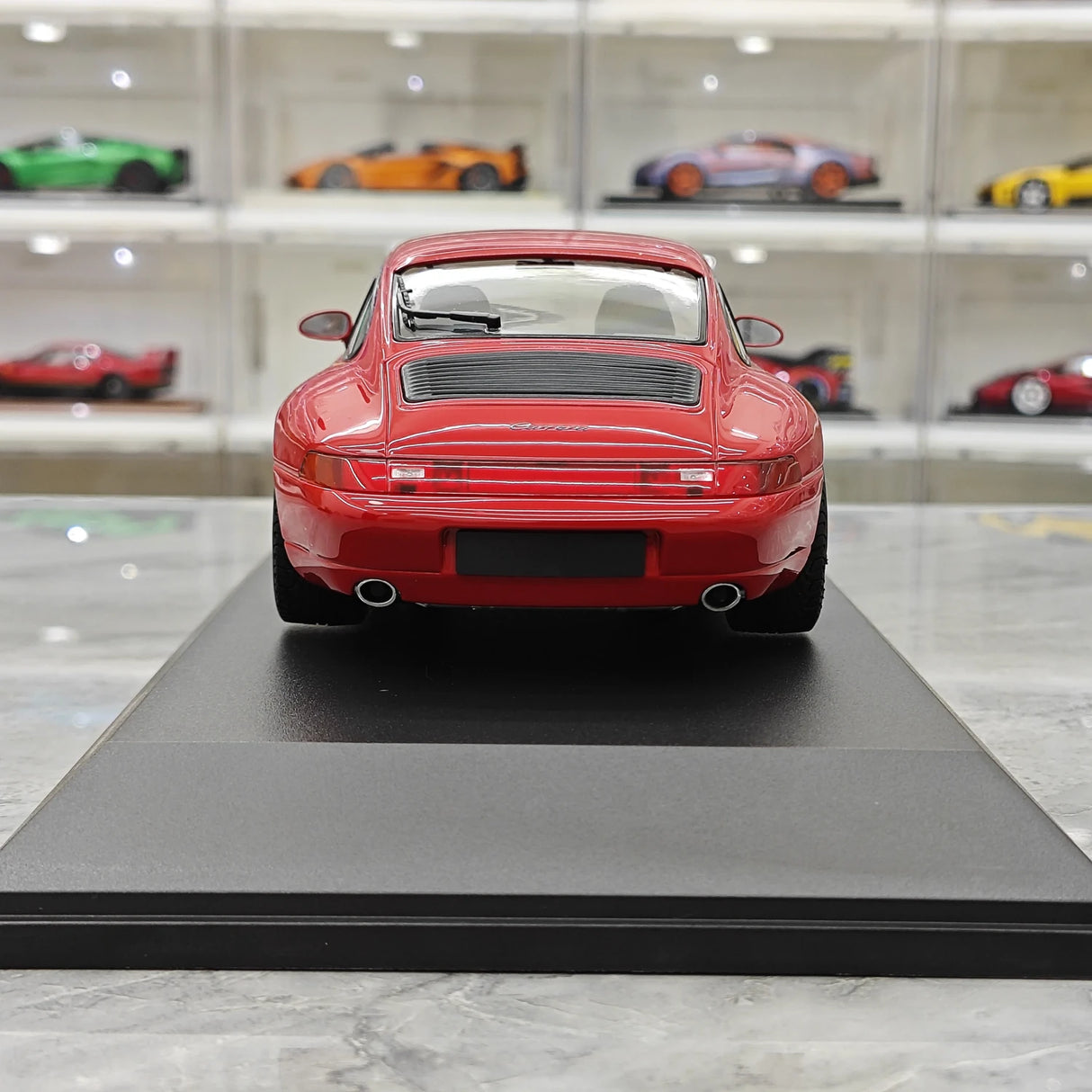 Minichamps Porsche 1993 911 993 Coupe vermelho 1:18 – modelo de coleção em metal fundido