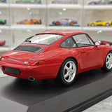 Minichamps Porsche 1993 911 993 Coupe vermelho 1:18 – modelo de coleção em metal fundido