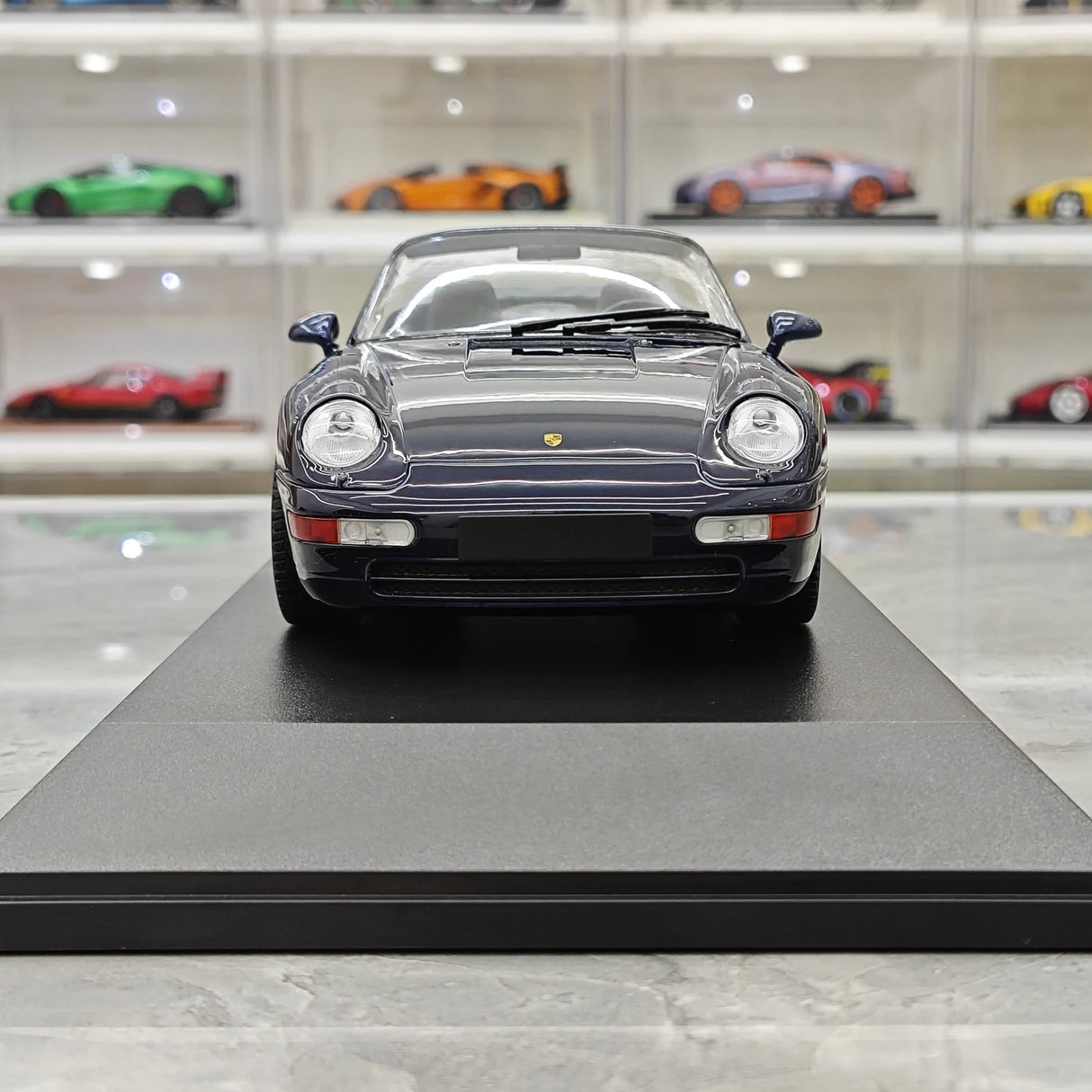 Minichamps Porsche 1994 911 993 Cabriolet Metallic blauw 1:18 – diecast verzamelmodel