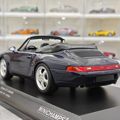 Minichamps Porsche 1994 911 993 Cabriolet Metallic azul 1:18 – modelo de coleção em metal fundido