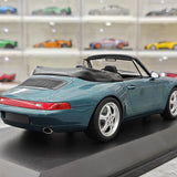 Minichamps Porsche 1994 911 993 Cabriolet Green Metallic 1:18 – Modelo de Metal Fundido Colecionável