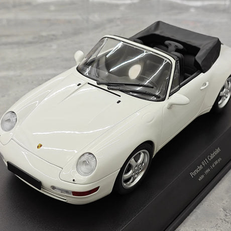 Minichamps Porsche 1994 911 993 Cabriolet White 1:18 – Modelo de Metal Fundido Colecionável