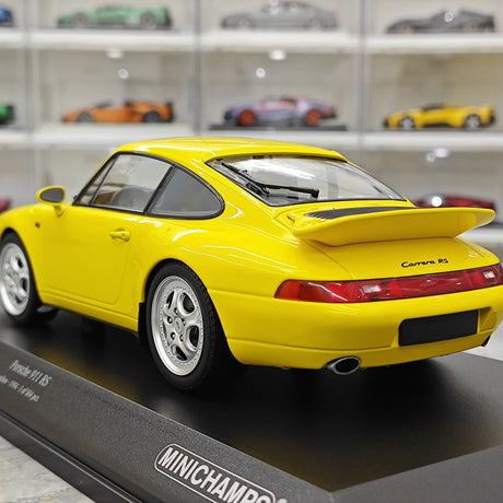 Minichamps Porsche 1994 911 RS 993 amarelo 1:18 – modelo de coleção em metal fundido
