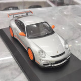 [Minichamps] 1:18 Porsche 2009 911 GT3 RS 997.2 Silver Model Car Resin