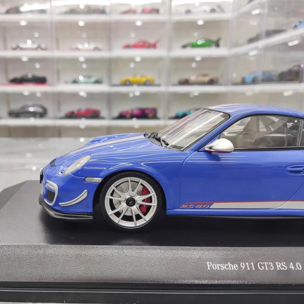 [Minichamps] 1:18 Porsche 2011 911 GT3 RS 4.0 Blue Model Car Resin
