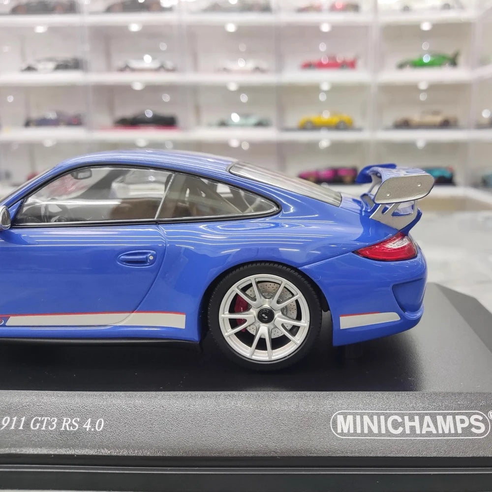 [Minichamps] 1:18 Porsche 2011 911 GT3 RS 4.0 Blue Model Car Resin