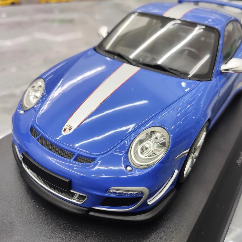 [Minichamps] 1:18 Porsche 2011 911 GT3 RS 4.0 Blue Model Car Resin