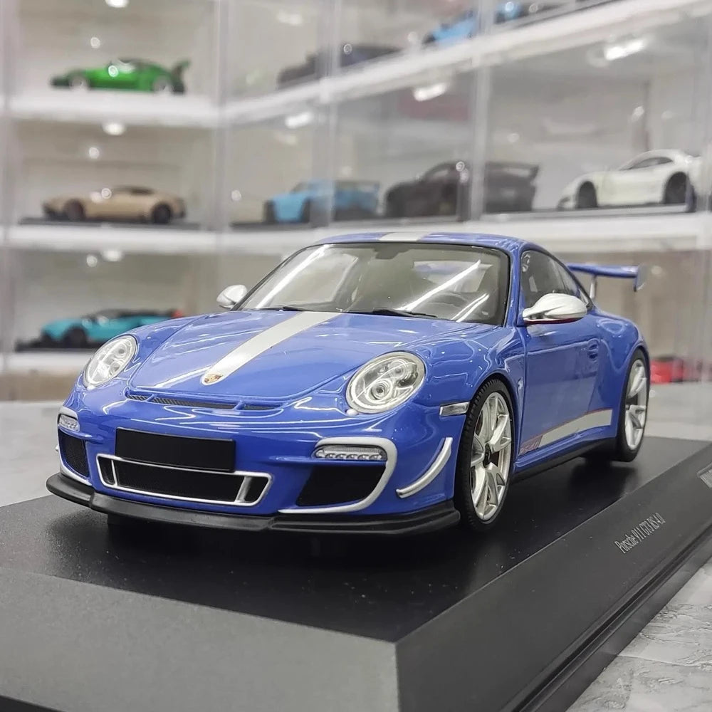 [Minichamps] 1:18 Porsche 2011 911 GT3 RS 4.0 Blue Model Car Resin