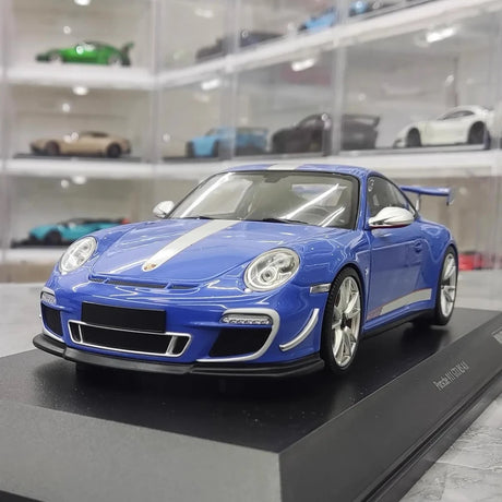 [Minichamps] 1:18 Porsche 2011 911 GT3 RS 4.0 Blue Model Car Resin